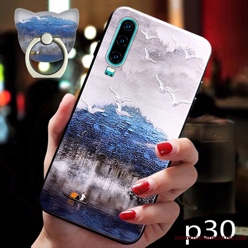 Etui Huawei P30 Beskyttelse Af Personlighed Trendy, Cover Huawei P30 Blød Kinesisk Stil Telefon