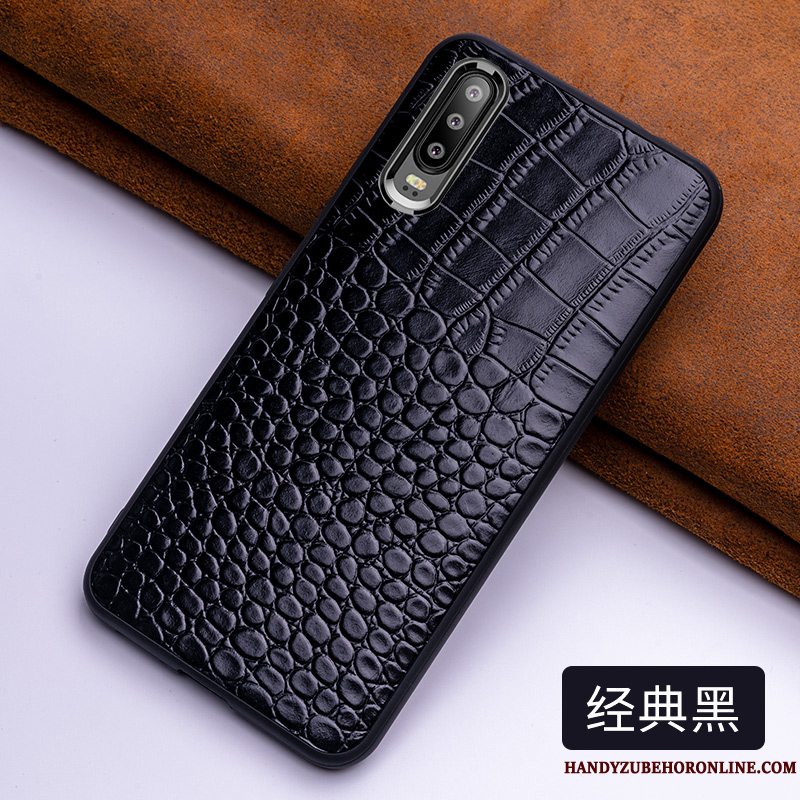 Etui Huawei P30 Beskyttelse High End Business, Cover Huawei P30 Tasker Blå Kvalitet