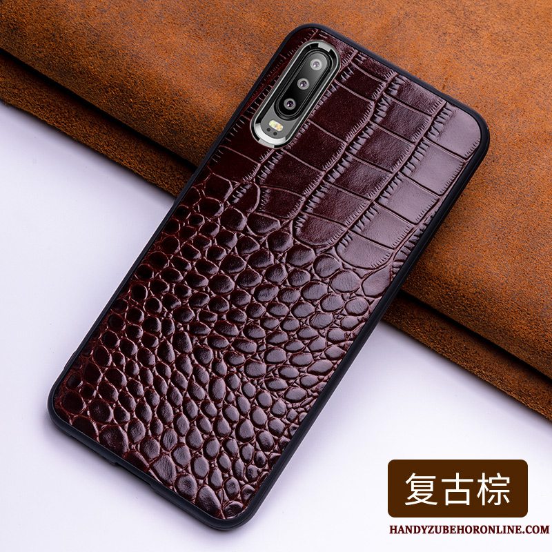 Etui Huawei P30 Beskyttelse High End Business, Cover Huawei P30 Tasker Blå Kvalitet