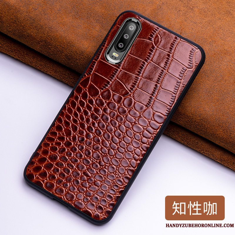 Etui Huawei P30 Beskyttelse High End Business, Cover Huawei P30 Tasker Blå Kvalitet