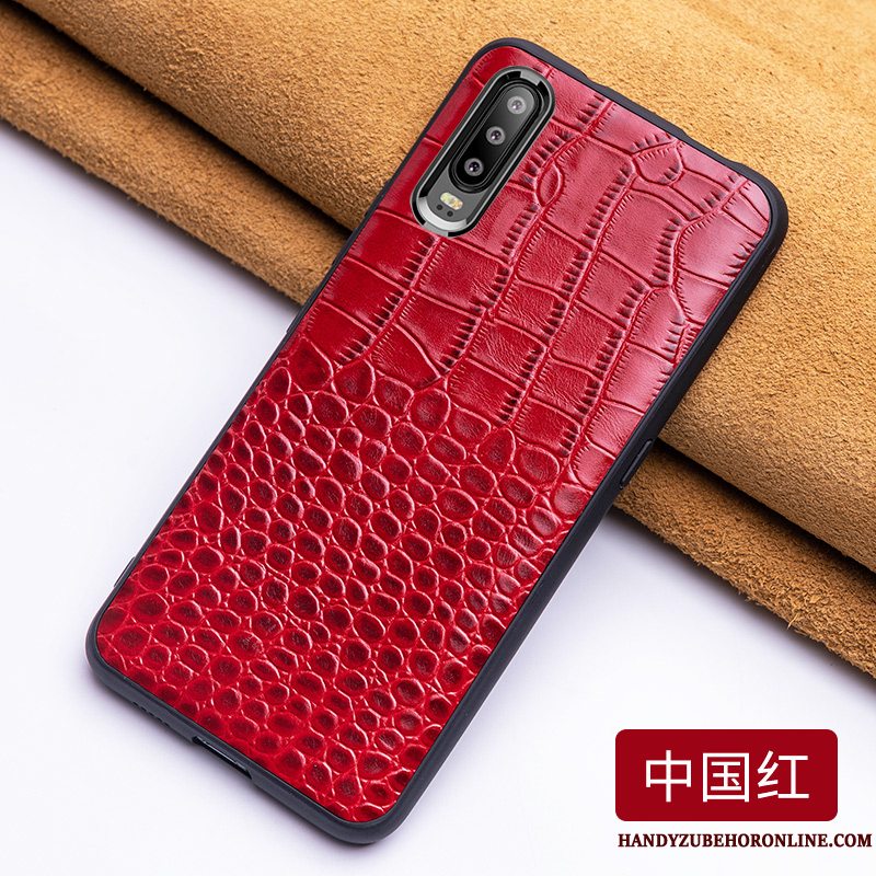 Etui Huawei P30 Beskyttelse High End Business, Cover Huawei P30 Tasker Blå Kvalitet