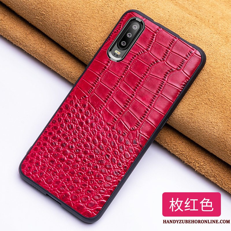 Etui Huawei P30 Beskyttelse High End Business, Cover Huawei P30 Tasker Blå Kvalitet