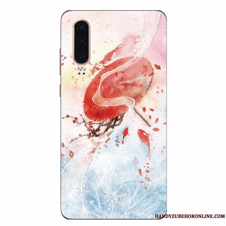 Etui Huawei P30 Beskyttelse Kunst Af Personlighed, Cover Huawei P30 Blød Grøn Vind