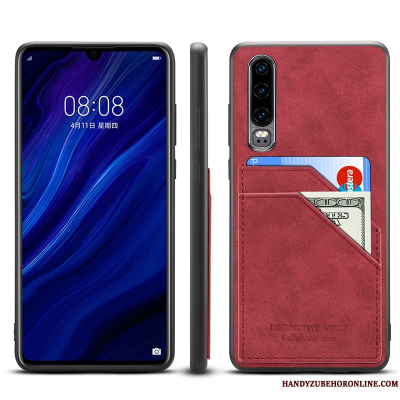 Etui Huawei P30 Beskyttelse Ny Anti-fald, Cover Huawei P30 Tasker Telefonkort