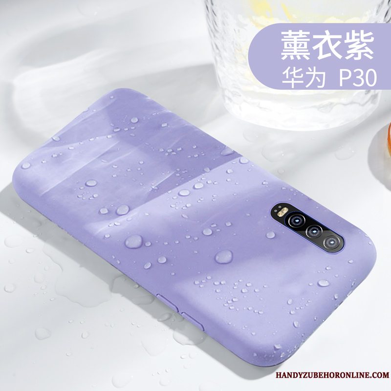 Etui Huawei P30 Beskyttelse Solid Farve Anti-fald, Cover Huawei P30 Tasker Tynd Telefon
