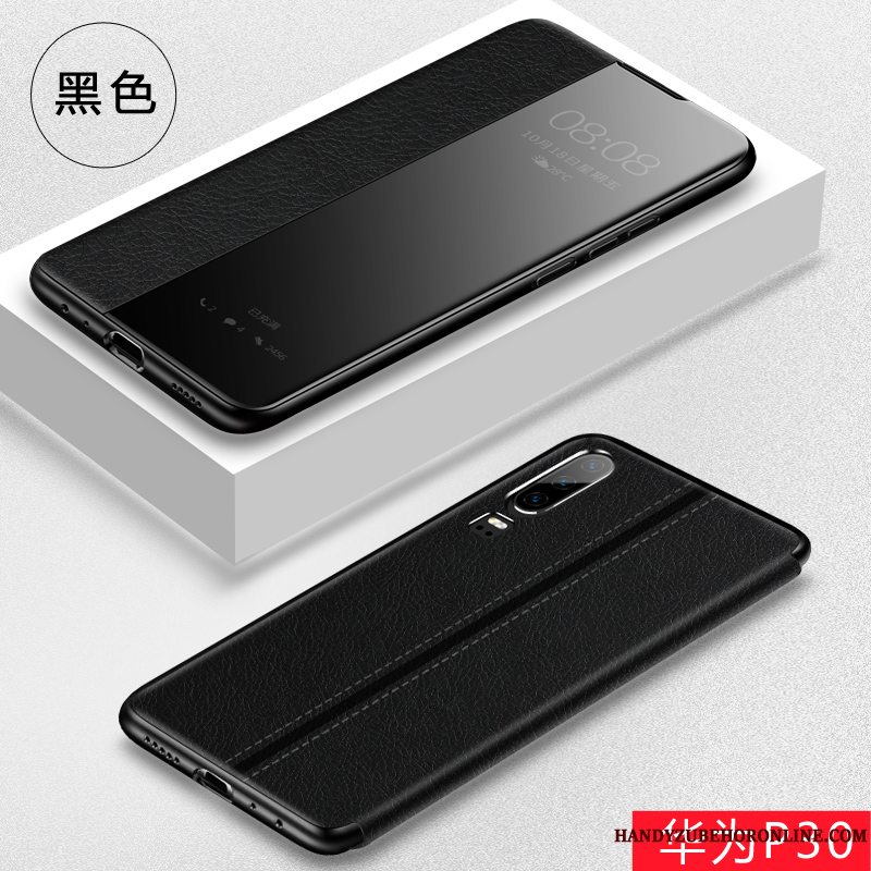 Etui Huawei P30 Beskyttelse Telefonanti-fald, Cover Huawei P30 Læder
