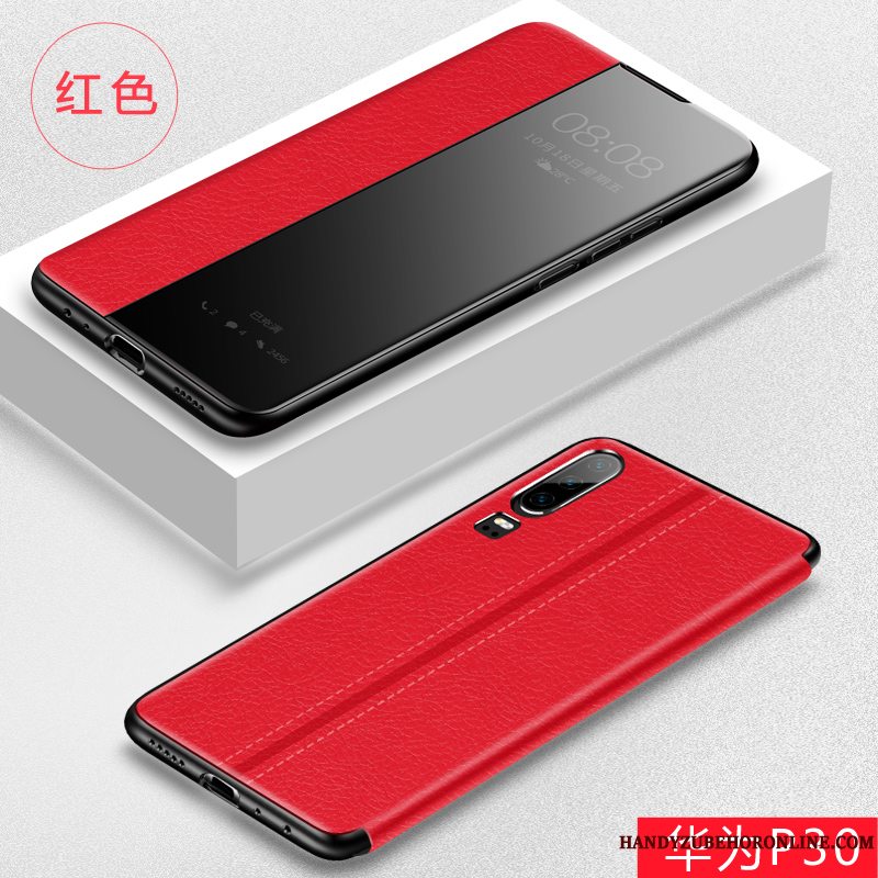 Etui Huawei P30 Beskyttelse Telefonanti-fald, Cover Huawei P30 Læder