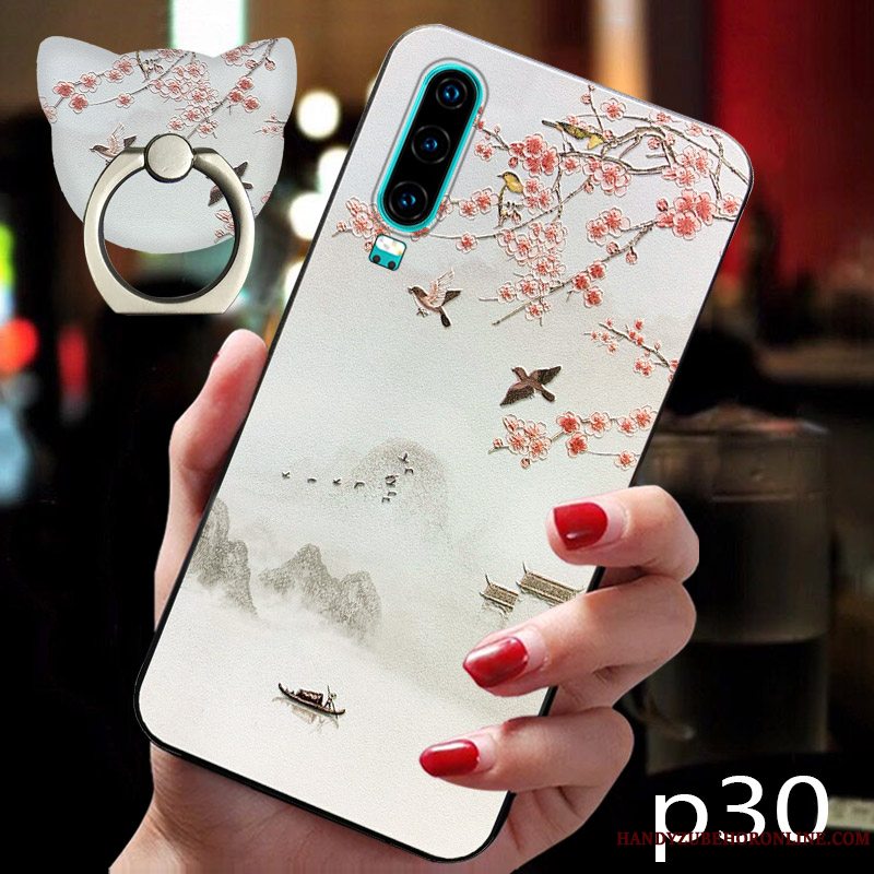 Etui Huawei P30 Blød Frisk Af Personlighed, Cover Huawei P30 Tasker Trendy Kinesisk Stil