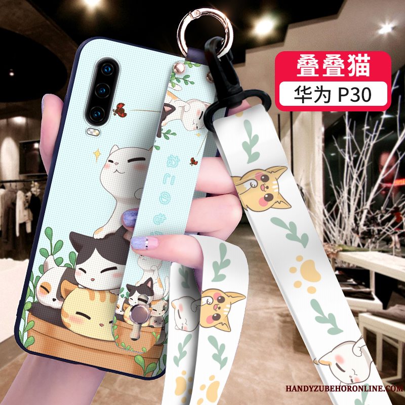 Etui Huawei P30 Blød Sort Af Personlighed, Cover Huawei P30 Kreativ Anti-fald Telefon