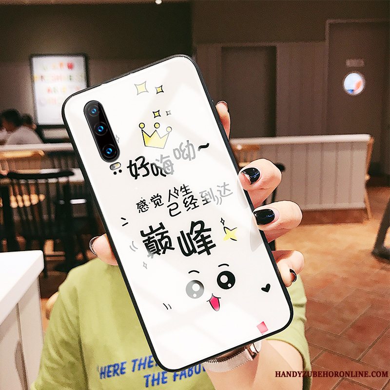 Etui Huawei P30 Blød Telefonglas, Cover Huawei P30 Beskyttelse Spejl Anti-fald