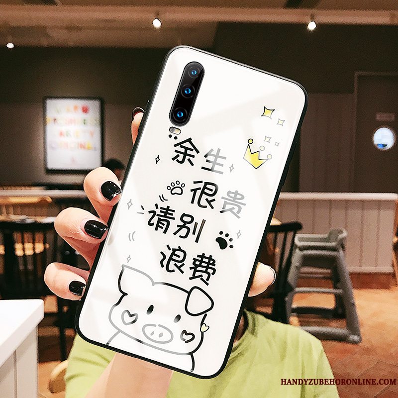 Etui Huawei P30 Blød Telefonglas, Cover Huawei P30 Beskyttelse Spejl Anti-fald
