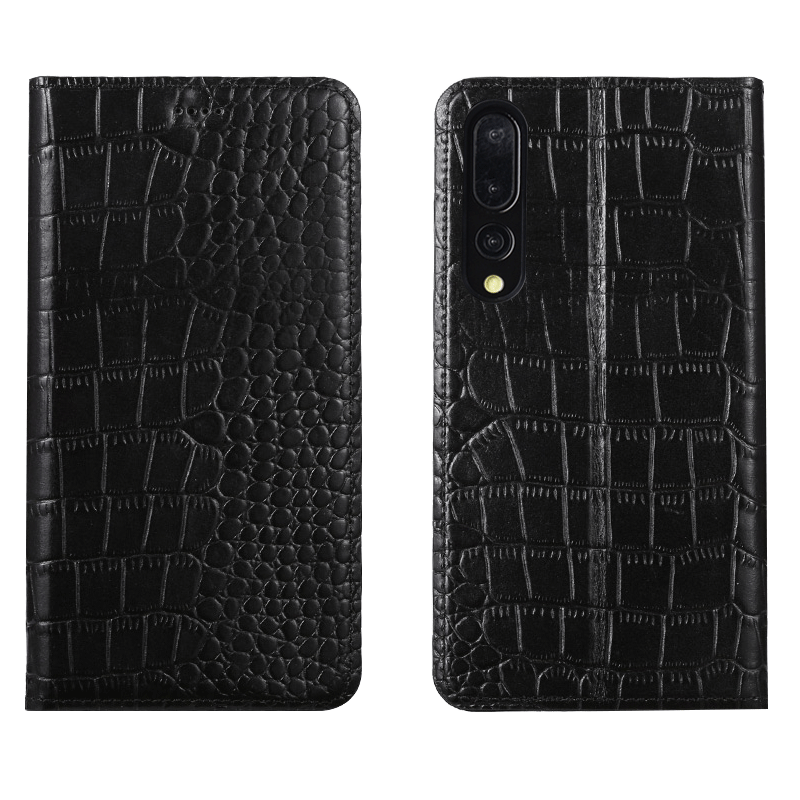 Etui Huawei P30 Folio Anti-fald Rød, Cover Huawei P30 Læder Mønster Telefon