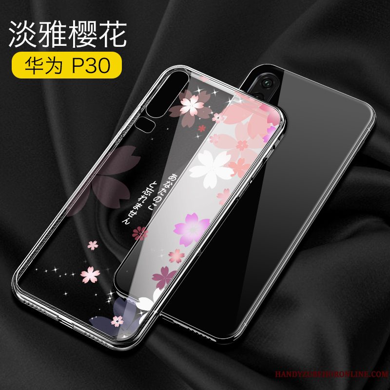 Etui Huawei P30 Kreativ Af Personlighed Lyserød, Cover Huawei P30 Simple Tynd