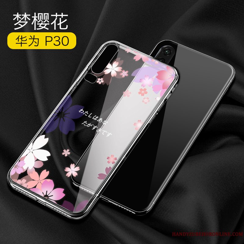 Etui Huawei P30 Kreativ Af Personlighed Lyserød, Cover Huawei P30 Simple Tynd