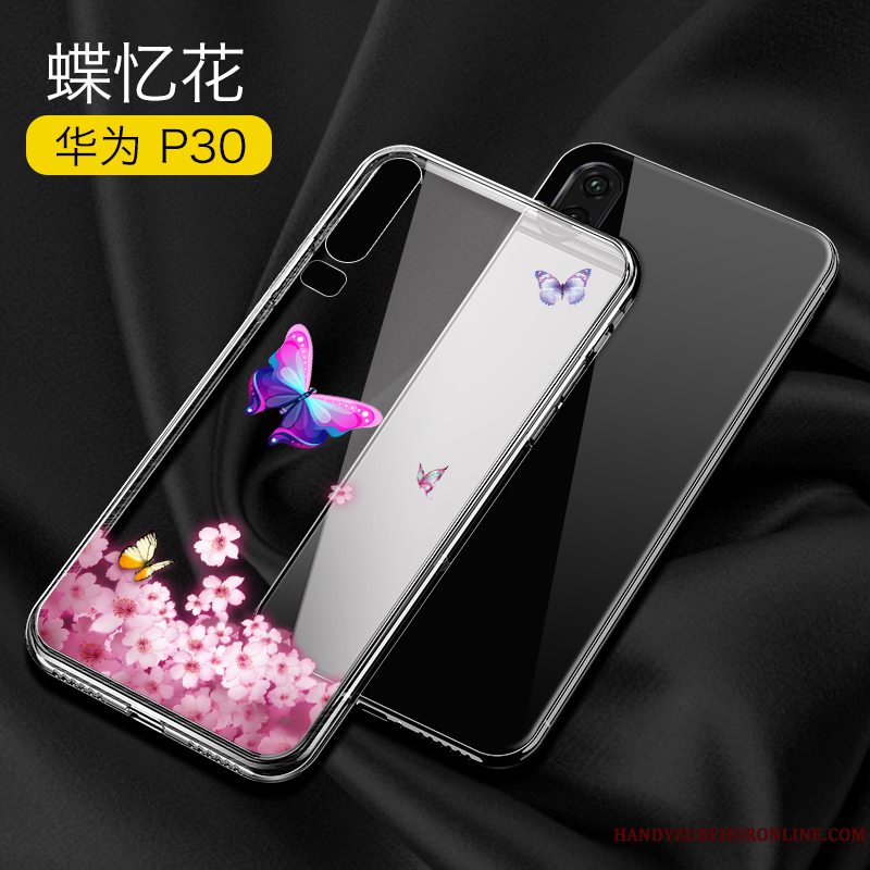 Etui Huawei P30 Kreativ Af Personlighed Lyserød, Cover Huawei P30 Simple Tynd