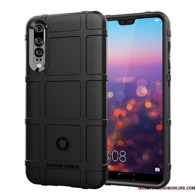 Etui Huawei P30 Kreativ Anti-fald Taktik, Cover Huawei P30 Tasker Trendy Grøn