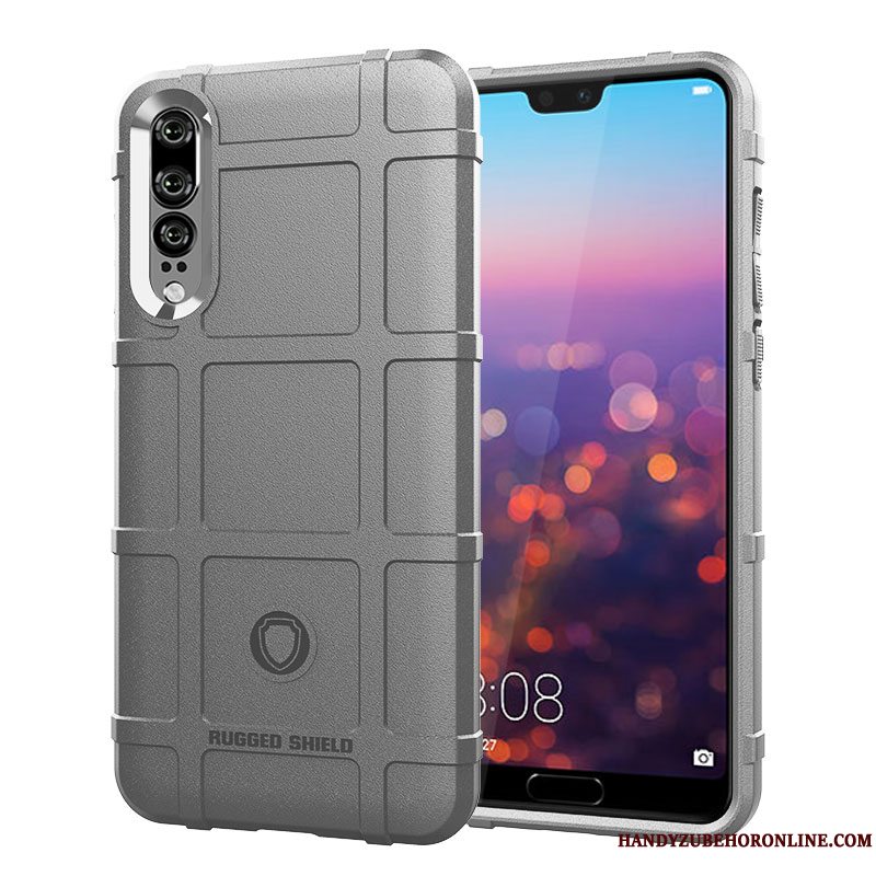 Etui Huawei P30 Kreativ Anti-fald Taktik, Cover Huawei P30 Tasker Trendy Grøn