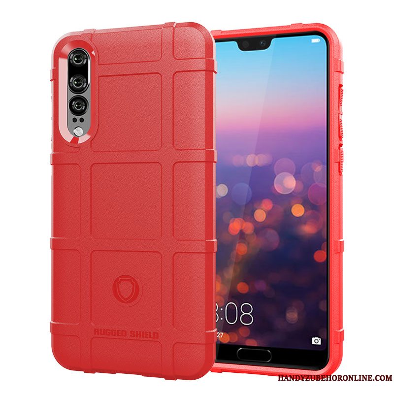 Etui Huawei P30 Kreativ Anti-fald Taktik, Cover Huawei P30 Tasker Trendy Grøn