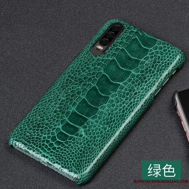 Etui Huawei P30 Kreativ High End Simple, Cover Huawei P30 Læder Blå Telefon