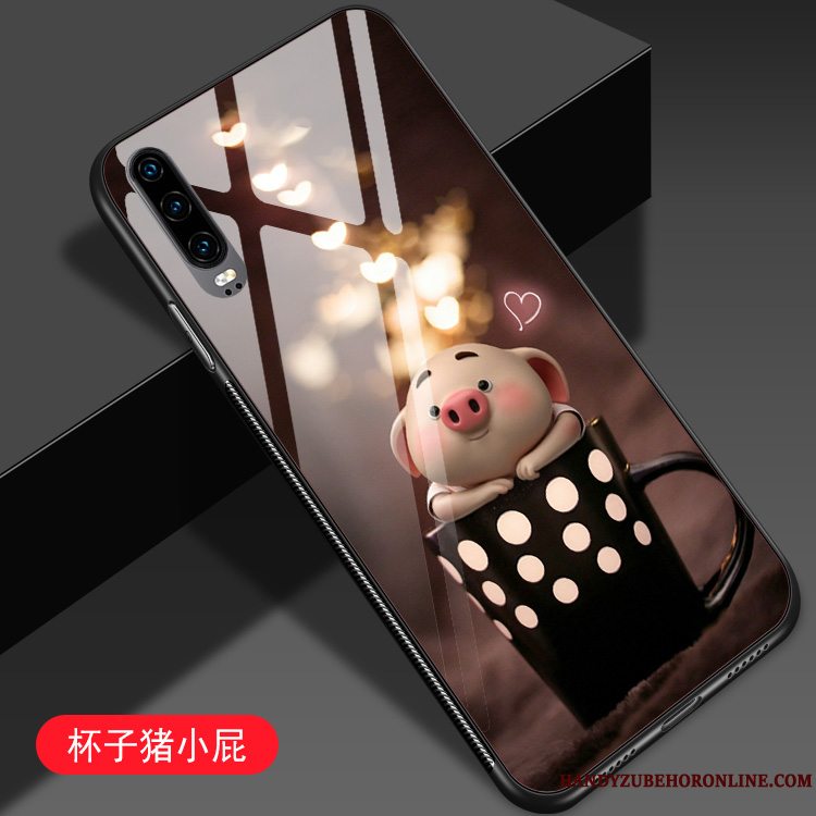 Etui Huawei P30 Kreativ Net Red Trend, Cover Huawei P30 Cartoon Rød Telefon