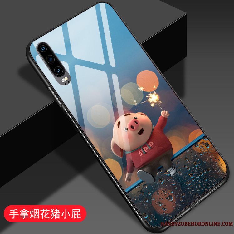 Etui Huawei P30 Kreativ Net Red Trend, Cover Huawei P30 Cartoon Rød Telefon