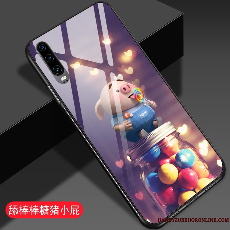 Etui Huawei P30 Kreativ Net Red Trend, Cover Huawei P30 Cartoon Rød Telefon