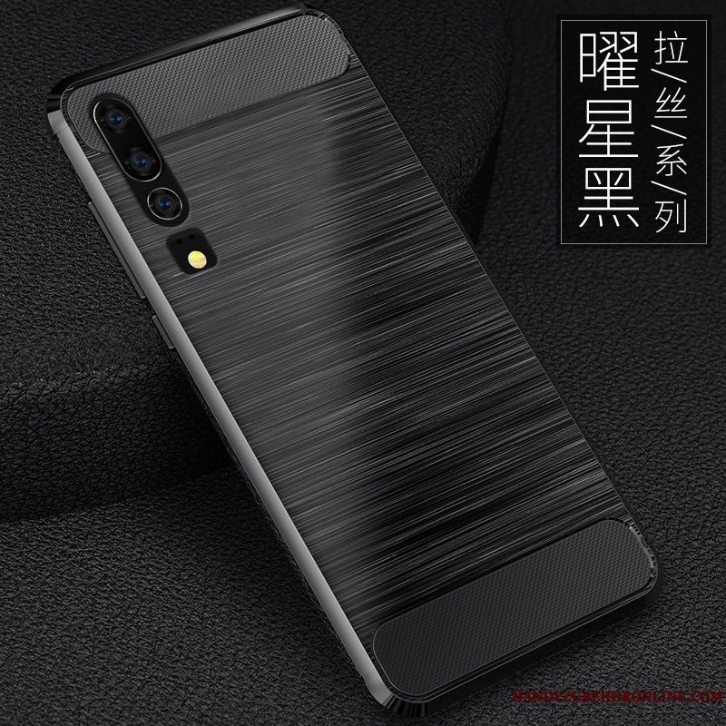 Etui Huawei P30 Kreativ Trendy Nubuck, Cover Huawei P30 Tasker Ny Anti-fald