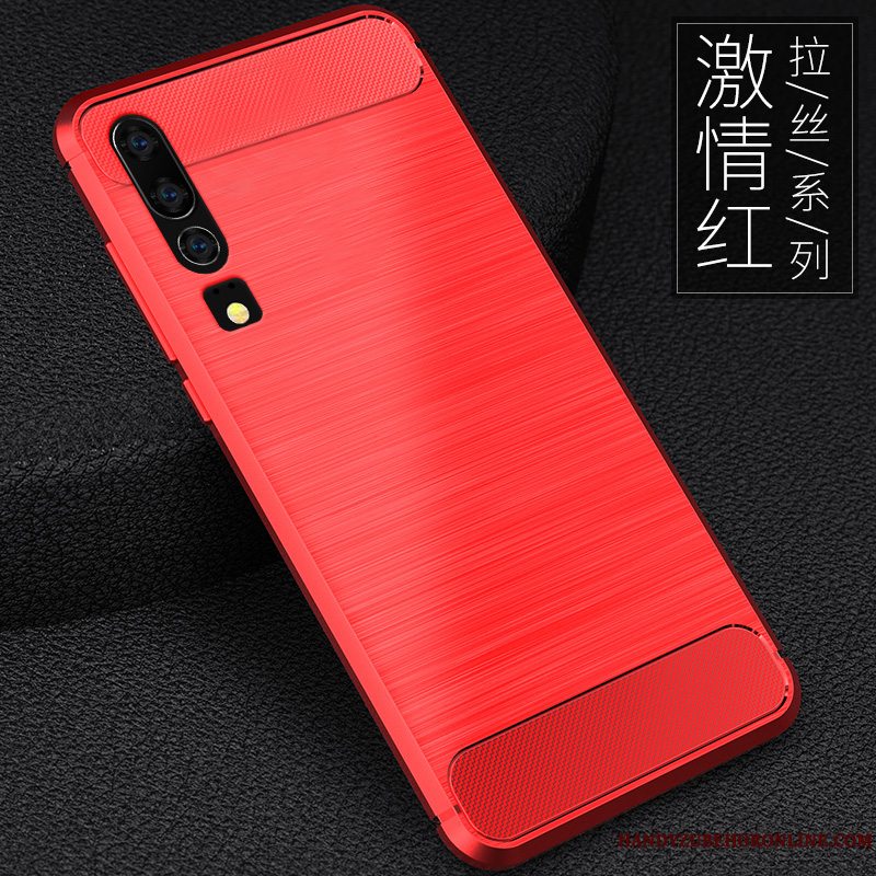 Etui Huawei P30 Kreativ Trendy Nubuck, Cover Huawei P30 Tasker Ny Anti-fald