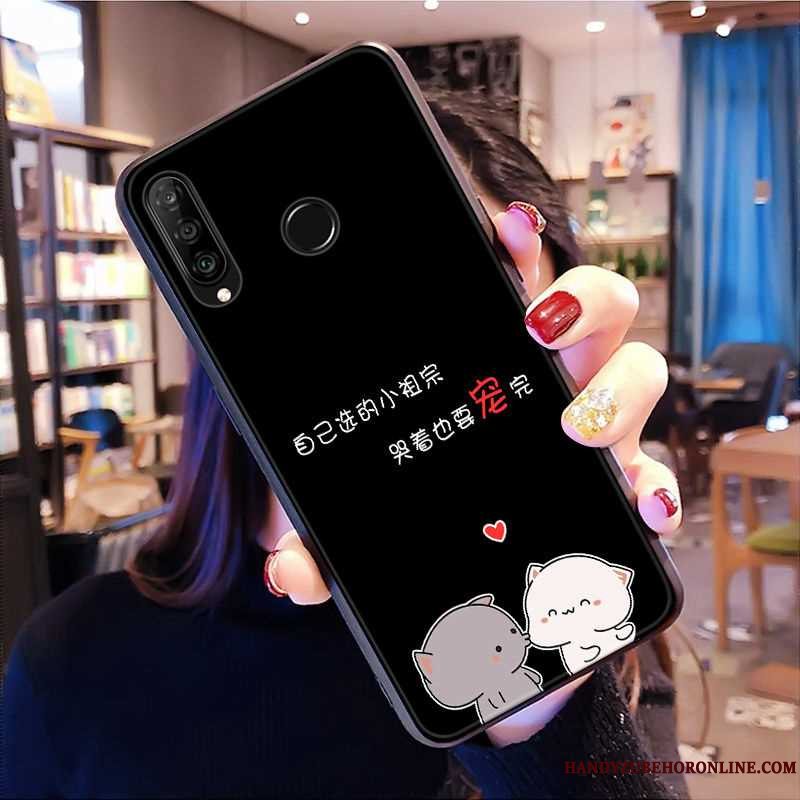 Etui Huawei P30 Lite Beskyttelse Elskeren Hvid, Cover Huawei P30 Lite Blød Telefonaf Personlighed