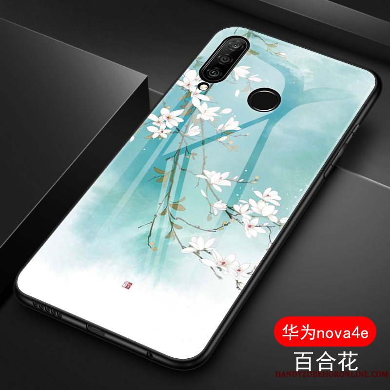 Etui Huawei P30 Lite Beskyttelse Glas Spejl, Cover Huawei P30 Lite Tasker Vind Hvid