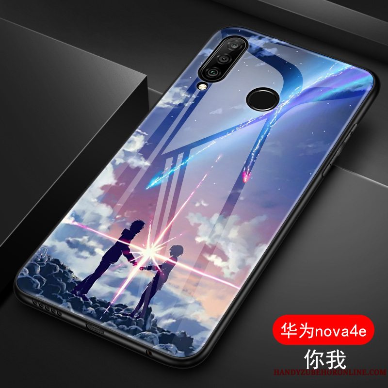 Etui Huawei P30 Lite Beskyttelse Glas Spejl, Cover Huawei P30 Lite Tasker Vind Hvid