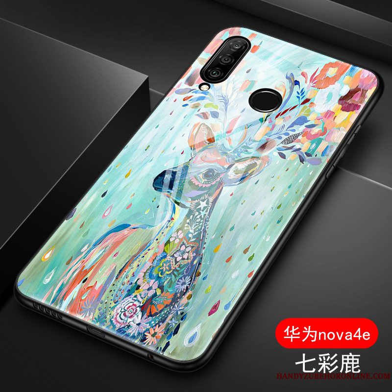 Etui Huawei P30 Lite Beskyttelse Glas Spejl, Cover Huawei P30 Lite Tasker Vind Hvid