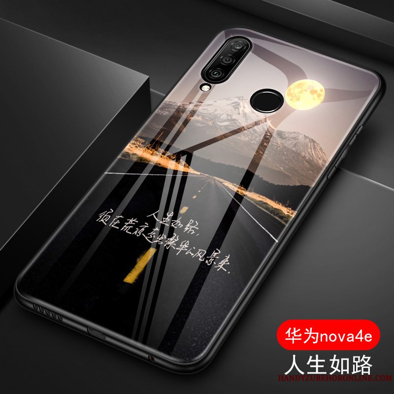 Etui Huawei P30 Lite Beskyttelse Glas Spejl, Cover Huawei P30 Lite Tasker Vind Hvid