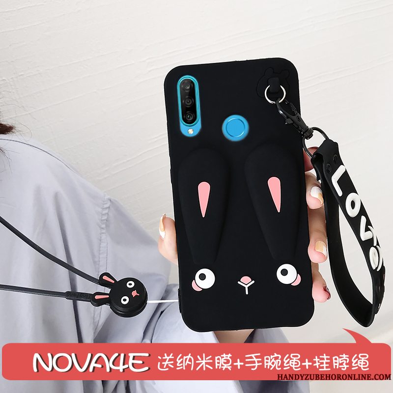 Etui Huawei P30 Lite Beskyttelse Telefonanti-fald, Cover Huawei P30 Lite Cartoon Smuk Lyserød