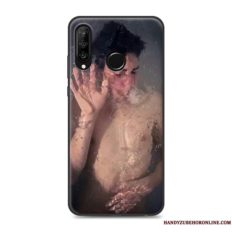 Etui Huawei P30 Lite Blød Anti-fald Elskeren, Cover Huawei P30 Lite Tasker Telefongrå