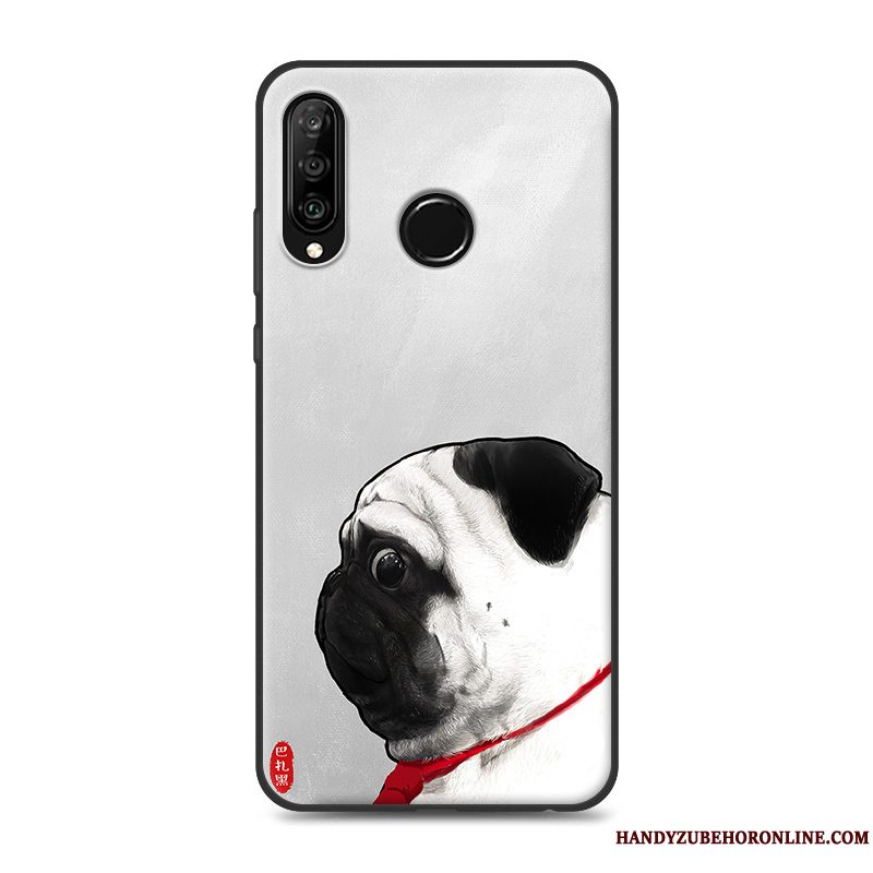 Etui Huawei P30 Lite Blød Anti-fald Elskeren, Cover Huawei P30 Lite Tasker Telefongrå