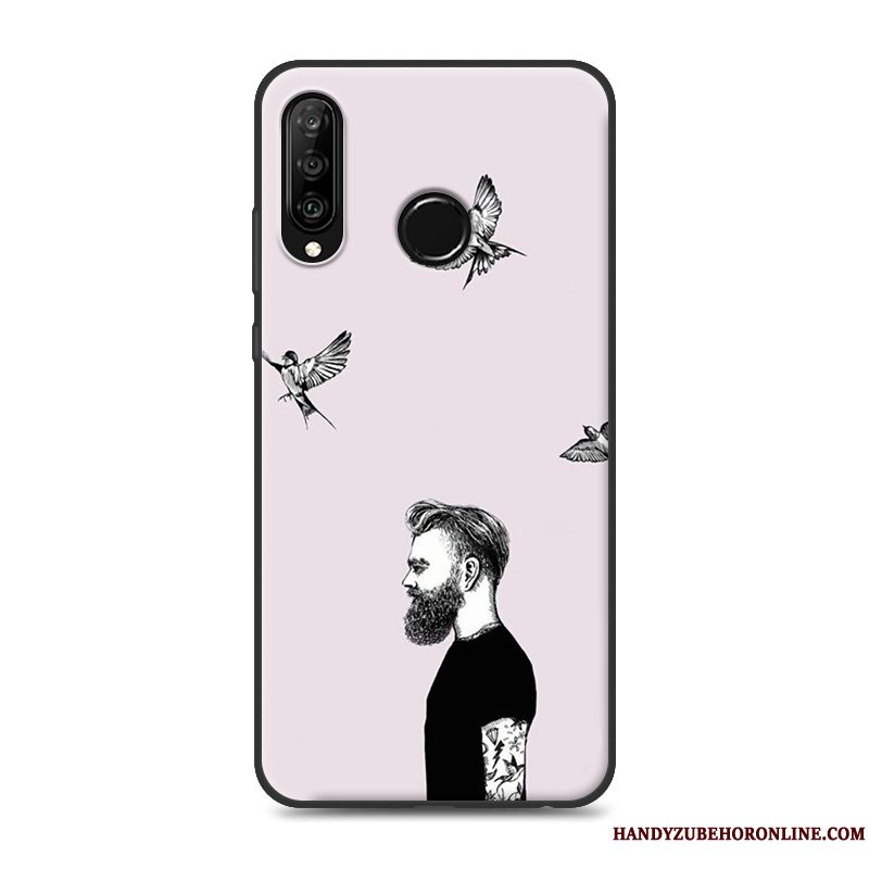 Etui Huawei P30 Lite Blød Anti-fald Elskeren, Cover Huawei P30 Lite Tasker Telefongrå