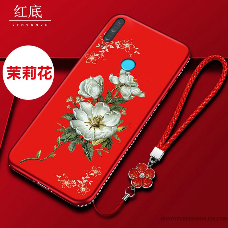 Etui Huawei P30 Lite Blød Rød Sort, Cover Huawei P30 Lite Af Personlighed Telefon