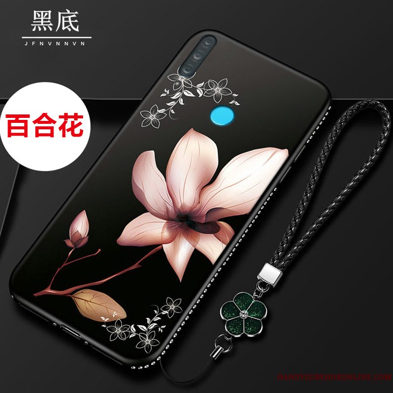 Etui Huawei P30 Lite Blød Rød Sort, Cover Huawei P30 Lite Af Personlighed Telefon