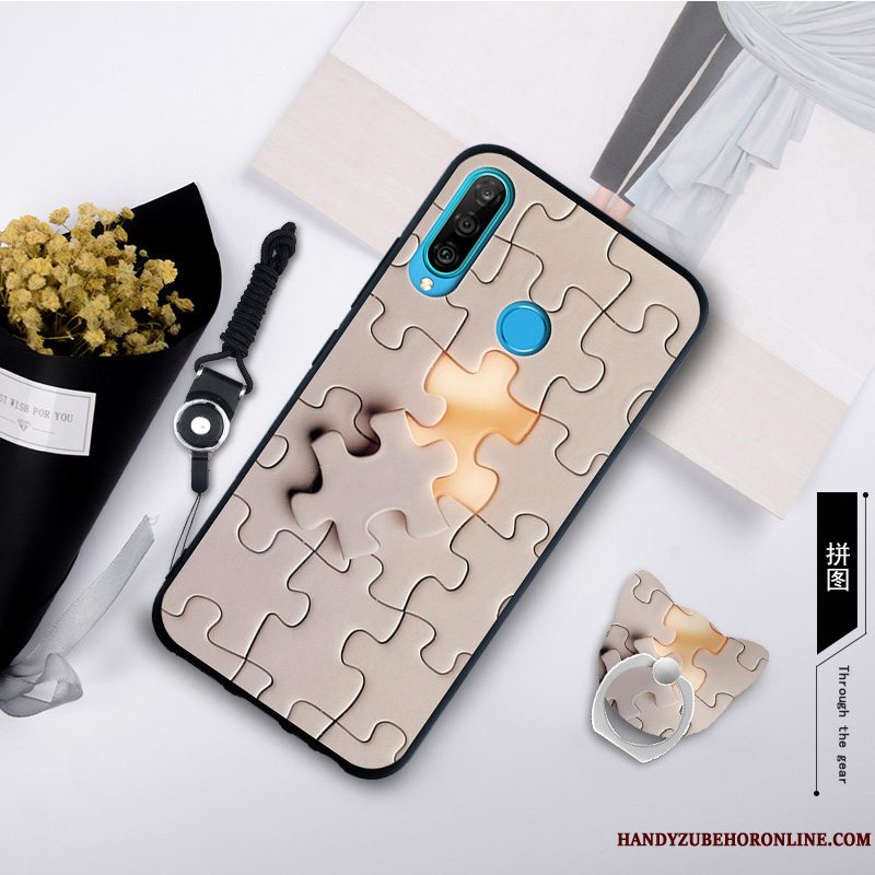 Etui Huawei P30 Lite Blød Telefongrå, Cover Huawei P30 Lite Kreativ Trend Anti-fald