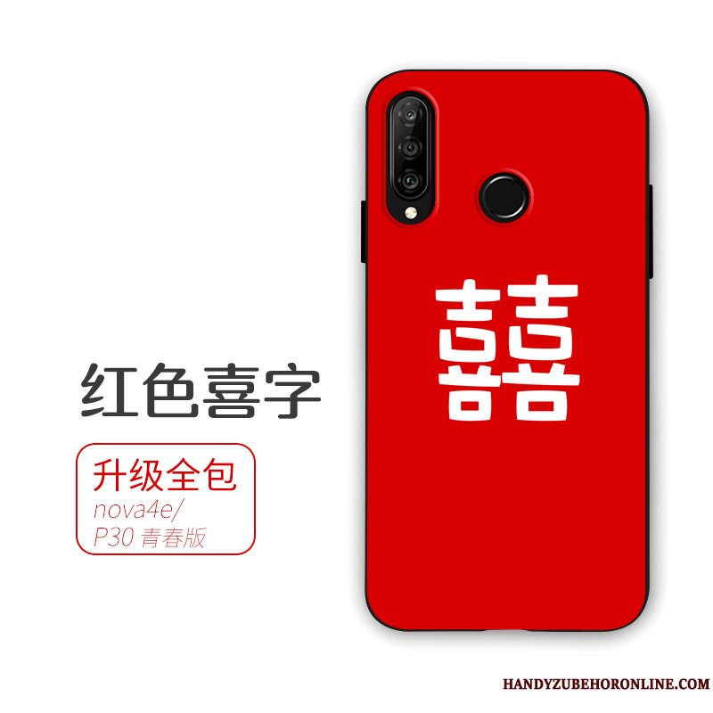 Etui Huawei P30 Lite Blød Telefonægteskab, Cover Huawei P30 Lite Rød