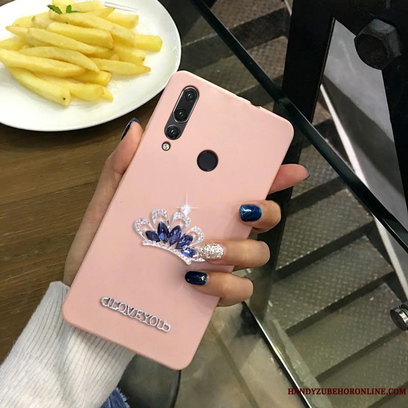 Etui Huawei P30 Lite Silikone Nubuck Lyserød, Cover Huawei P30 Lite Tasker Anti-fald Telefon