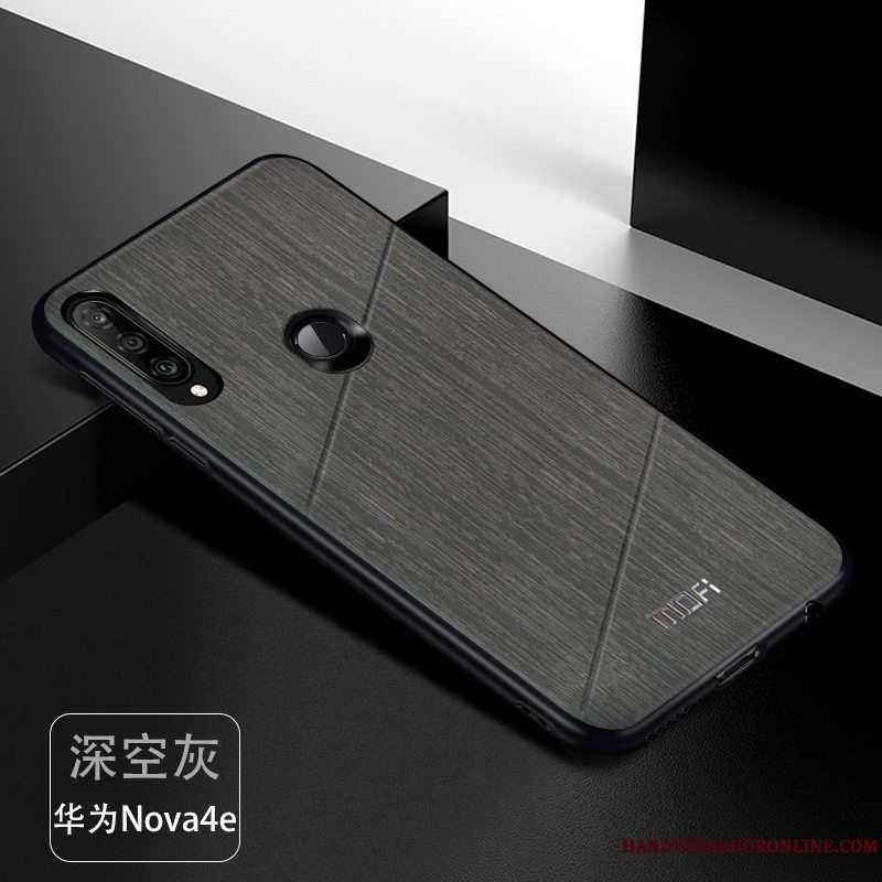 Etui Huawei P30 Lite Silikone Nubuck Tynd, Cover Huawei P30 Lite Tasker Ny Rød