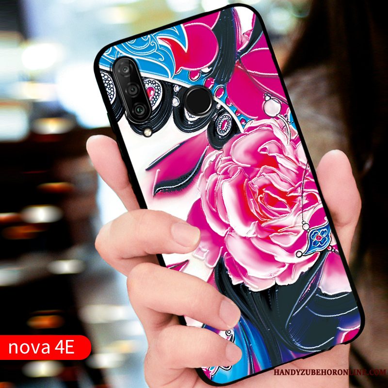 Etui Huawei P30 Lite Silikone Rød Tilpas, Cover Huawei P30 Lite Beskyttelse Telefonanti-fald