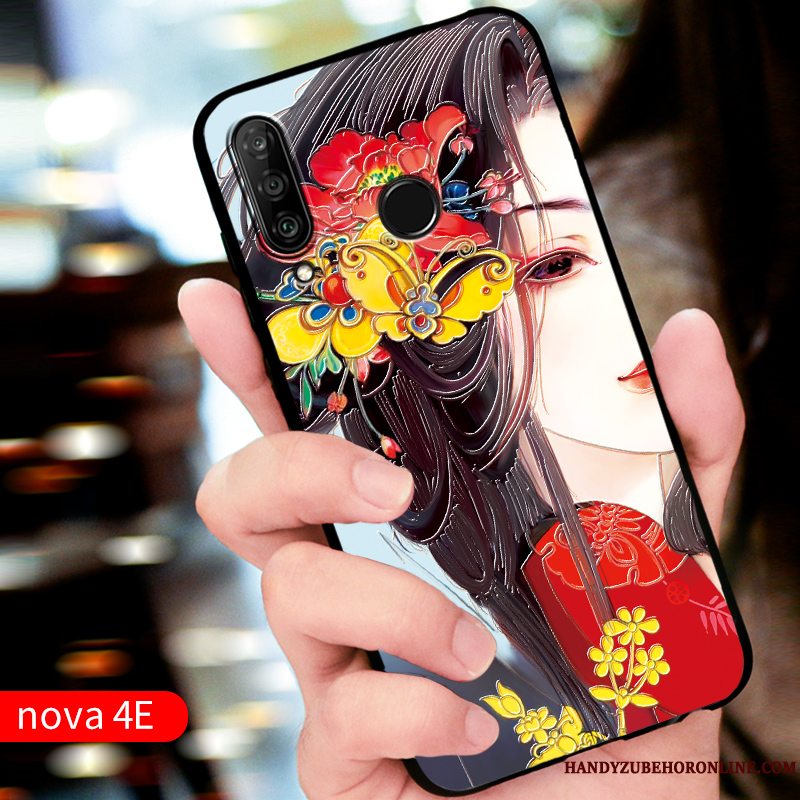 Etui Huawei P30 Lite Silikone Rød Tilpas, Cover Huawei P30 Lite Beskyttelse Telefonanti-fald