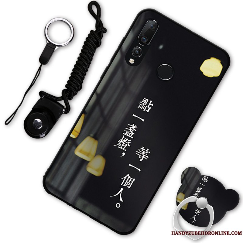 Etui Huawei P30 Lite Support Rød Telefon, Cover Huawei P30 Lite Blød Trend