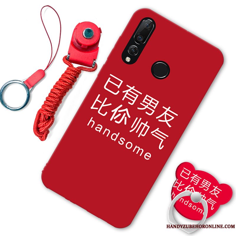 Etui Huawei P30 Lite Support Rød Telefon, Cover Huawei P30 Lite Blød Trend