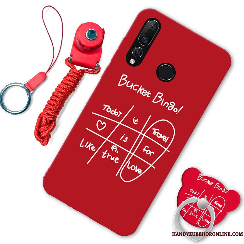 Etui Huawei P30 Lite Support Rød Telefon, Cover Huawei P30 Lite Blød Trend