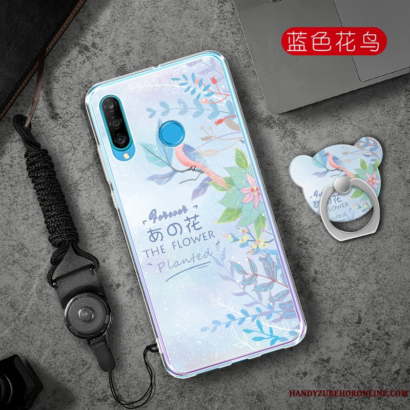 Etui Huawei P30 Lite Tasker Telefonaf Personlighed, Cover Huawei P30 Lite Blød Lyserød Trend