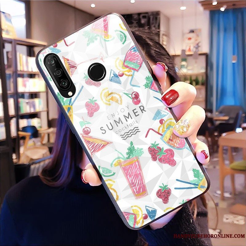 Etui Huawei P30 Lite Tasker Telefonfrisk, Cover Huawei P30 Lite Blød Mønster Anti-fald